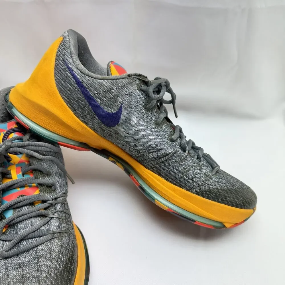 NIKE AIR MAX 2015 Mens 9.5 Gray Orange Multicolor Running Shoes 749375-050
